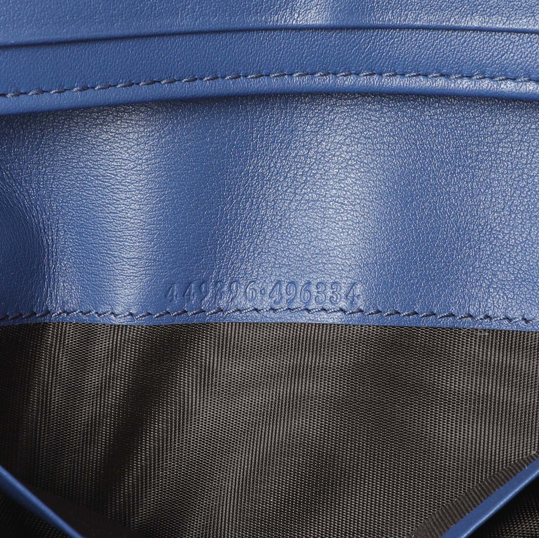Exclusive Gucci Blue Microguccissima Long Wallet — Alternate View 10