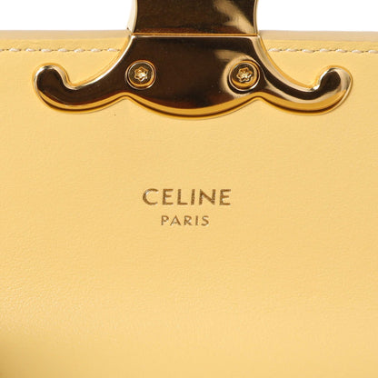 Exclusive Celine Light Yellow Shiny Calfskin Mini Claude — Lifestyle View