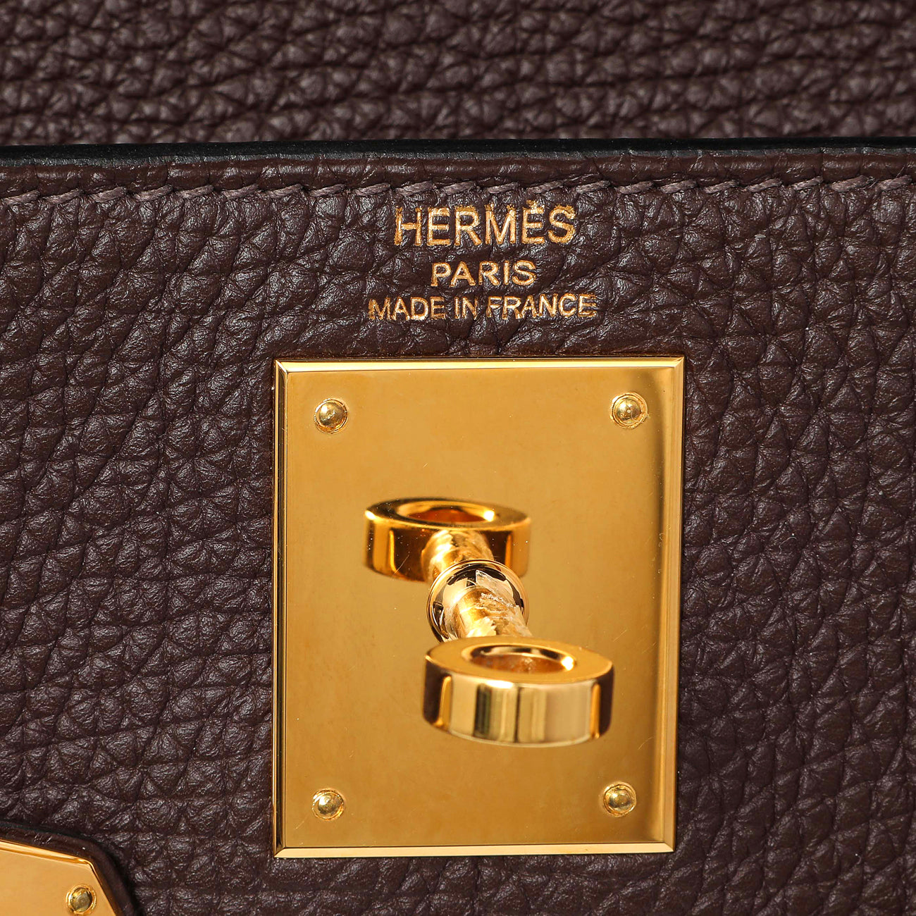Exclusive Hermes Chocolate Togo Kelly Retourne 28 — Alternate View 9