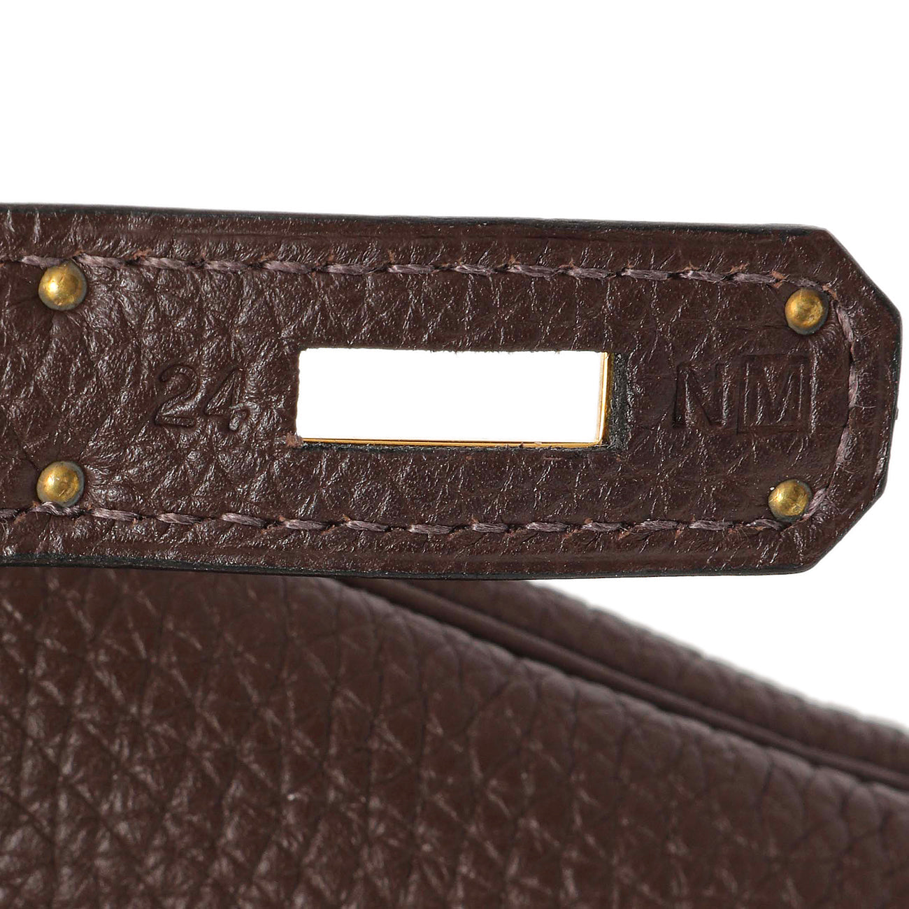 Exclusive Hermes Chocolate Togo Kelly Retourne 28 — Alternate View 10