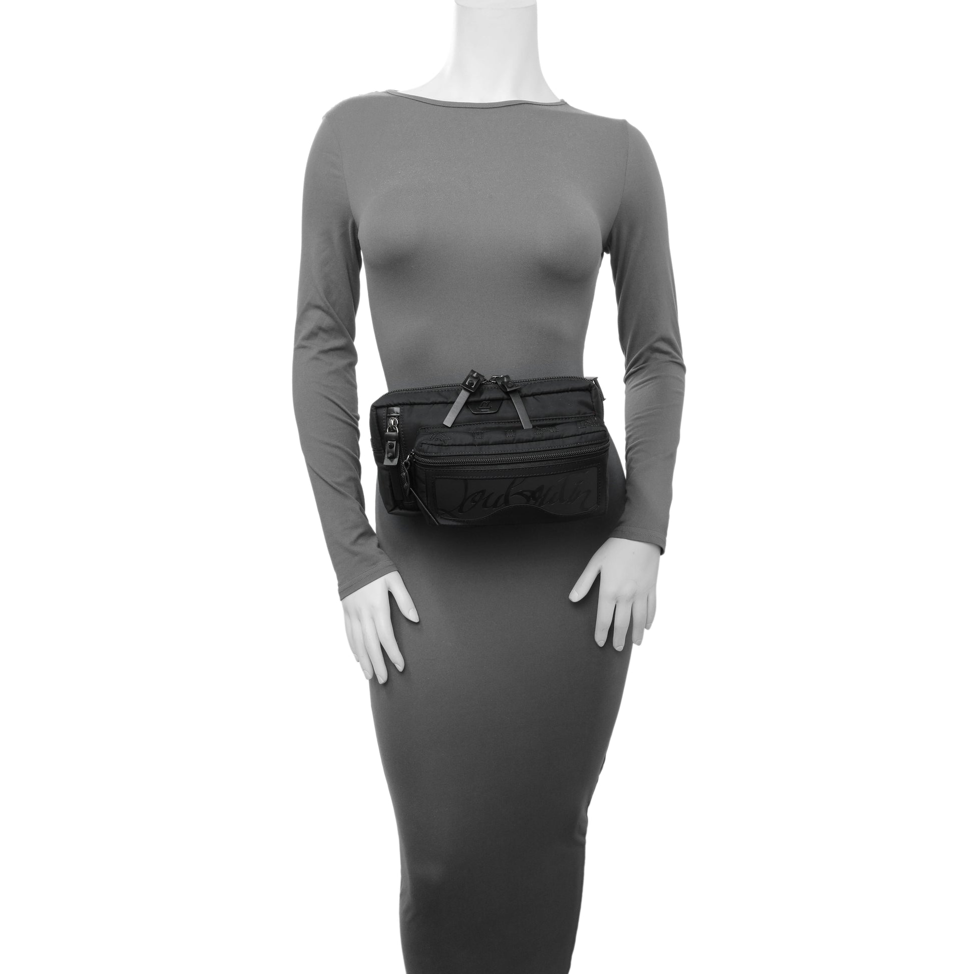 Exclusive Christian Louboutin Black Nylon Loubideal Belt Bag — Alternate View 7