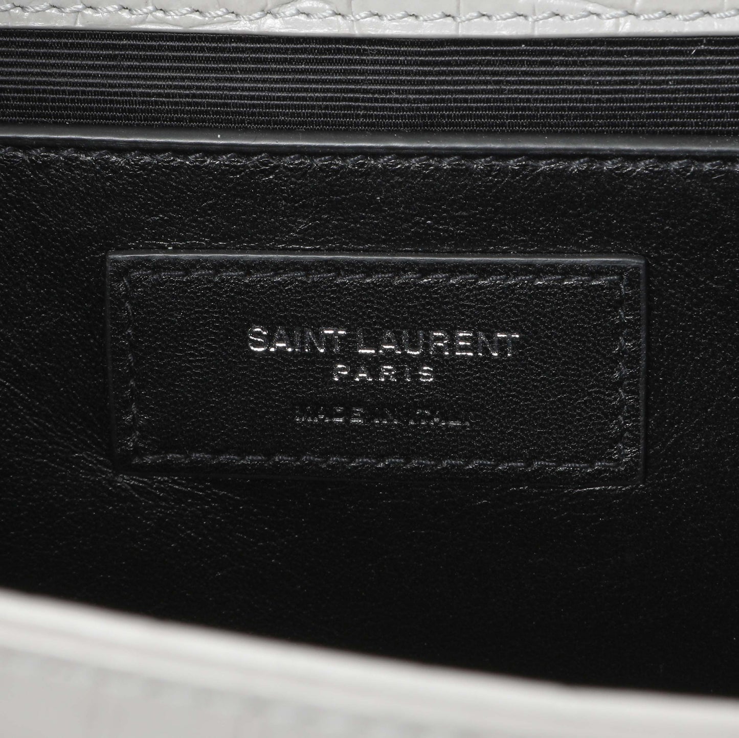 Exclusive Saint Laurent Crocodile Embossed Calfskin Medium Monogram Kate Tassel Satchel — Alternate View 9