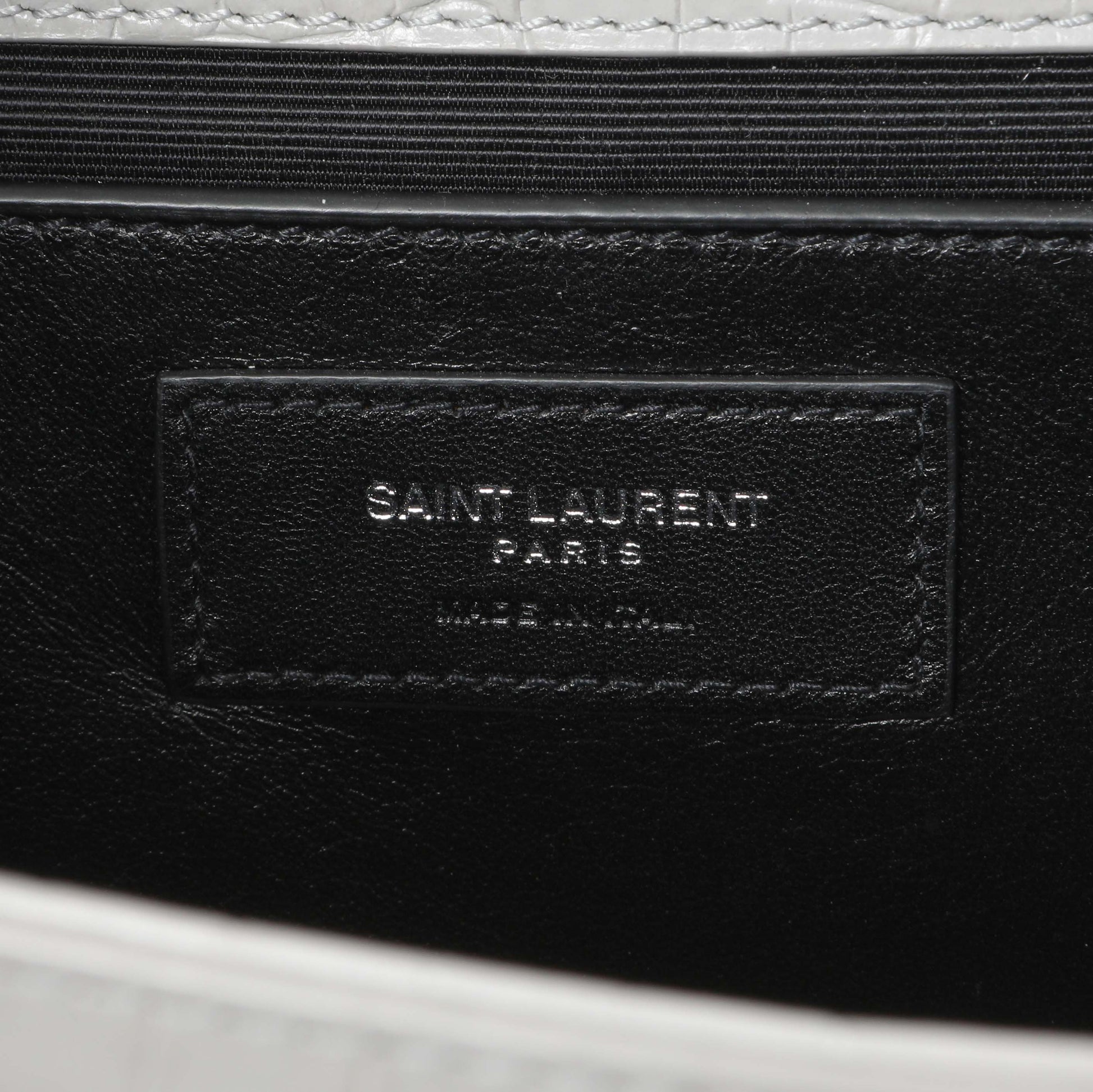 Exclusive Saint Laurent Crocodile Embossed Calfskin Medium Monogram Kate Tassel Satchel — Alternate View 9