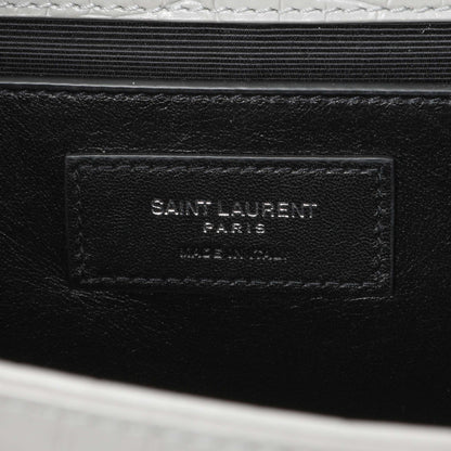 Exclusive Saint Laurent Crocodile Embossed Calfskin Medium Monogram Kate Tassel Satchel — Alternate View 9