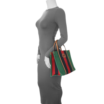 Exclusive Gucci Green Canvas Web Small Interlocking G Tote — Alternate View 7