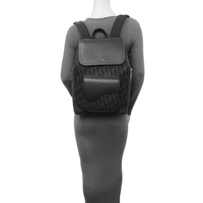 Exclusive Christian Dior Black Oblique Saddle Backpack — Alternate View 11