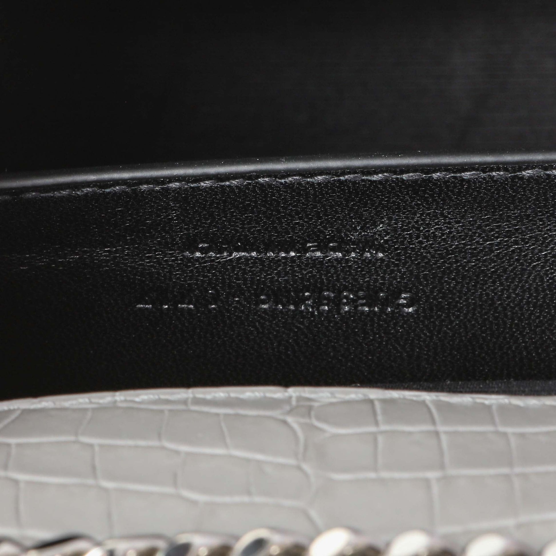 Exclusive Saint Laurent Crocodile Embossed Calfskin Medium Monogram Kate Tassel Satchel — Alternate View 10