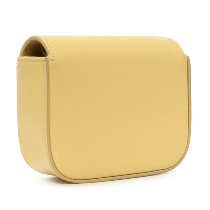 Exclusive Celine Light Yellow Shiny Calfskin Mini Claude — Back View
