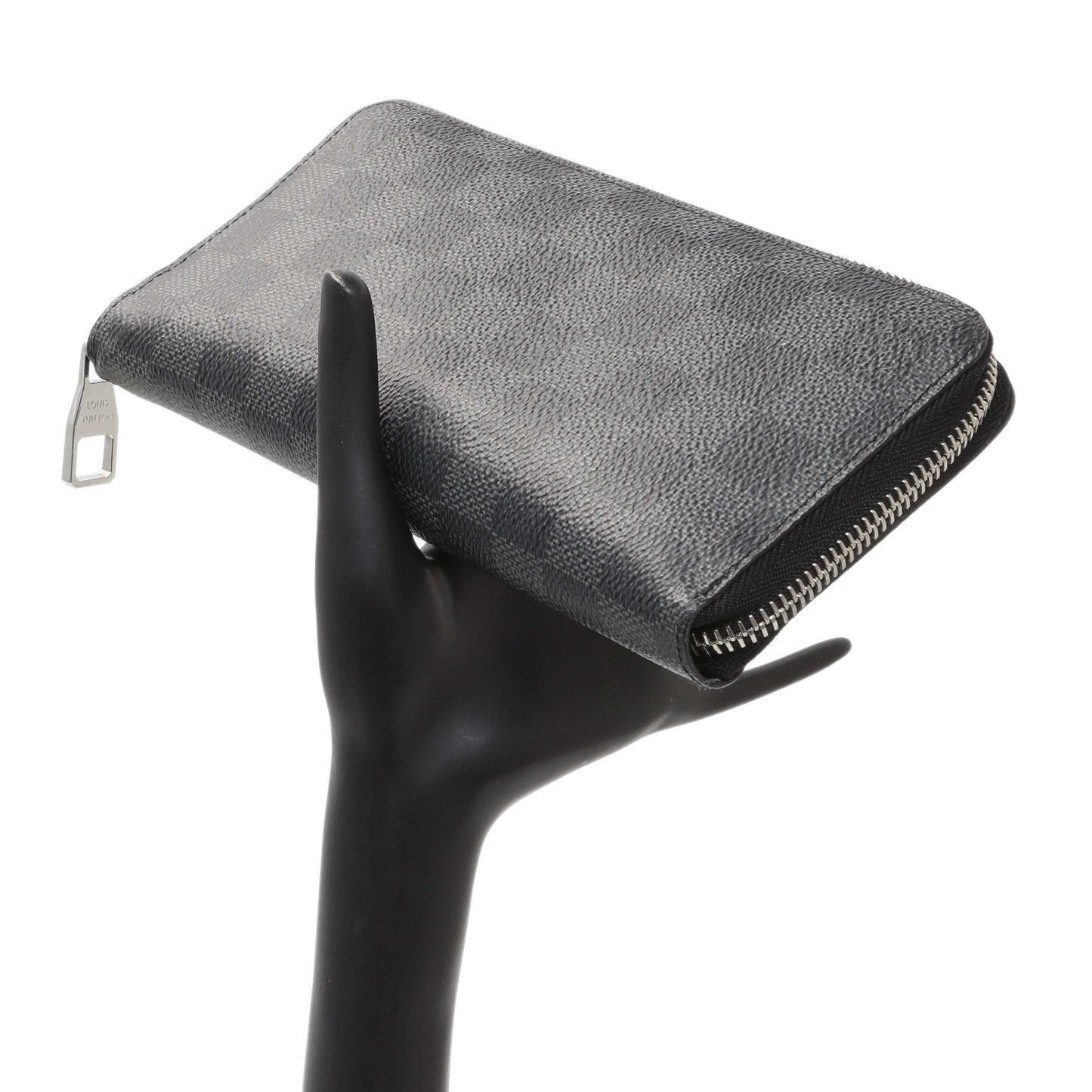 Exclusive Louis Vuitton Damier Graphite Vertical Zippy Wallet — Lifestyle View