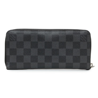 Exclusive Louis Vuitton Damier Graphite Vertical Zippy Wallet — Side View