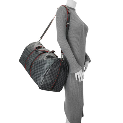 Exclusive Louis Vuitton Damier Graphite Keepall 55 Bandouliere — Alternate View 7
