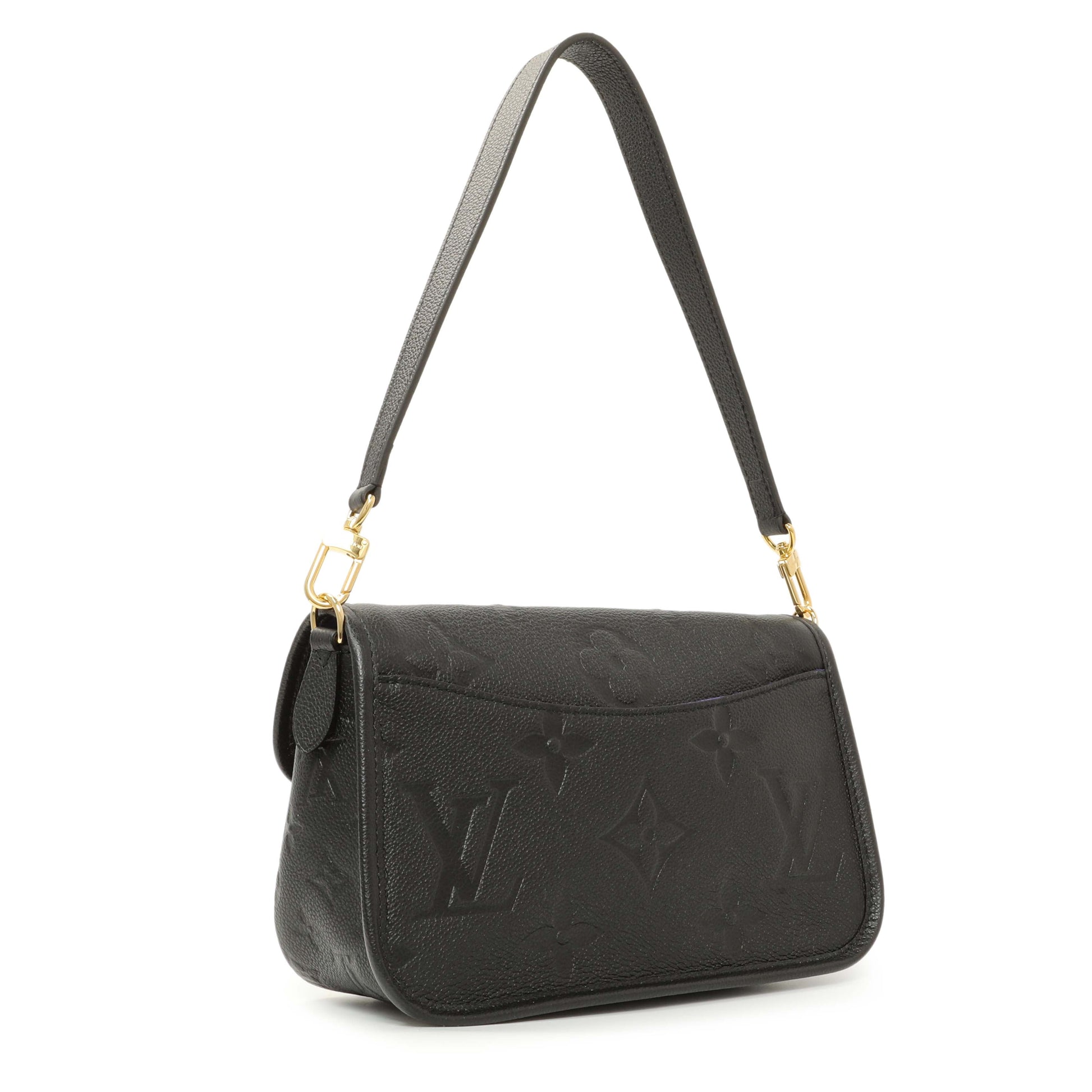 Exclusive Louis Vuitton Black Empreinte Monogram Giant Diane — Side View