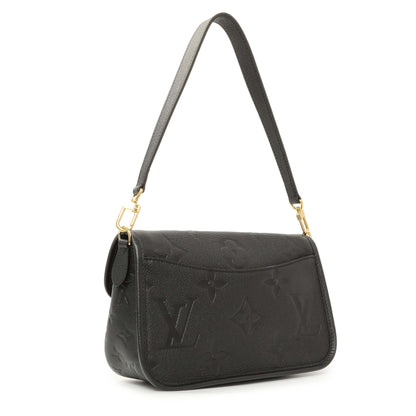 Exclusive Louis Vuitton Black Empreinte Monogram Giant Diane — Side View