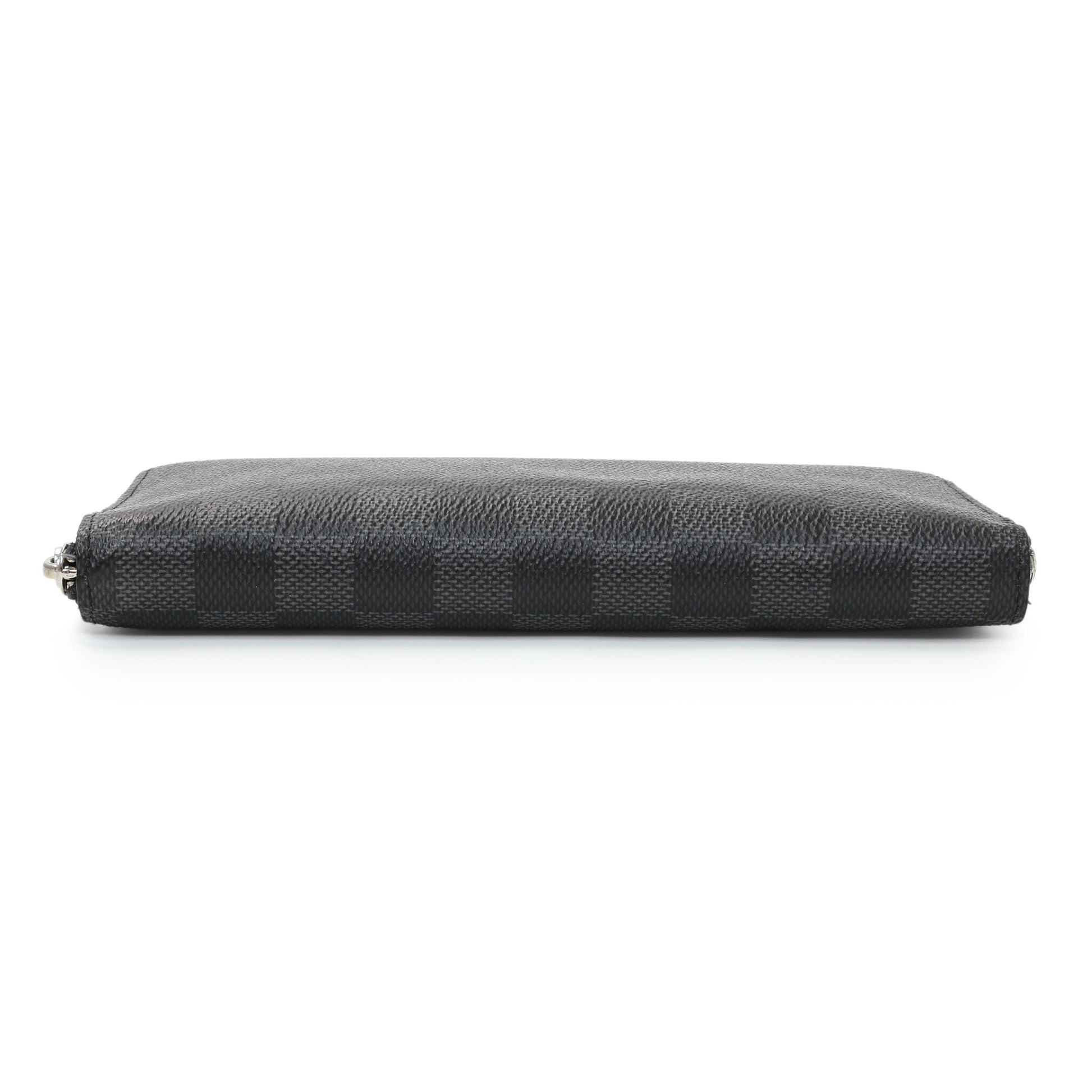 Exclusive Louis Vuitton Damier Graphite Vertical Zippy Wallet — Back View