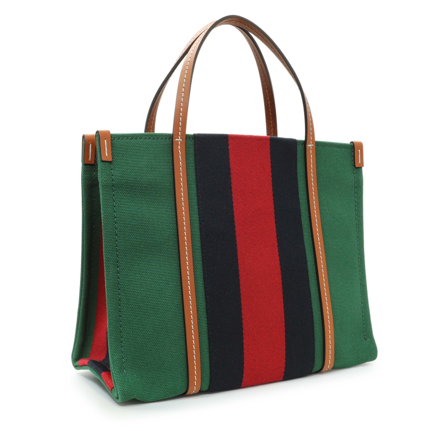 Exclusive Gucci Green Canvas Web Small Interlocking G Tote — Side View