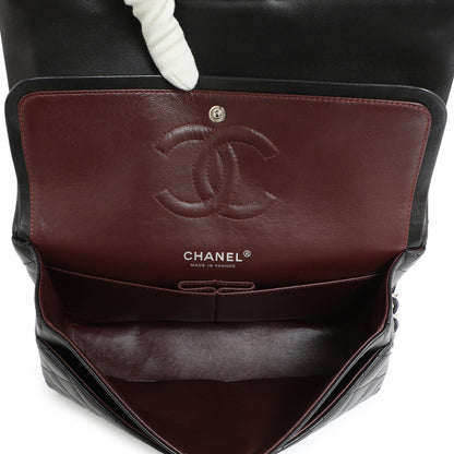 Exclusive Chanel  Black  Quilted  Lambskin  Medium Classic Double Flap — Alternate View 13
