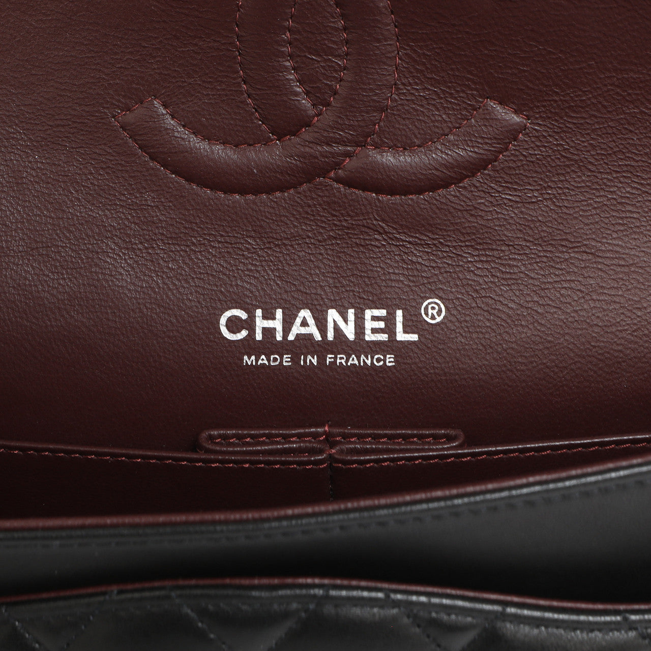 Exclusive Chanel  Black  Quilted  Lambskin  Medium Classic Double Flap — Alternate View 12