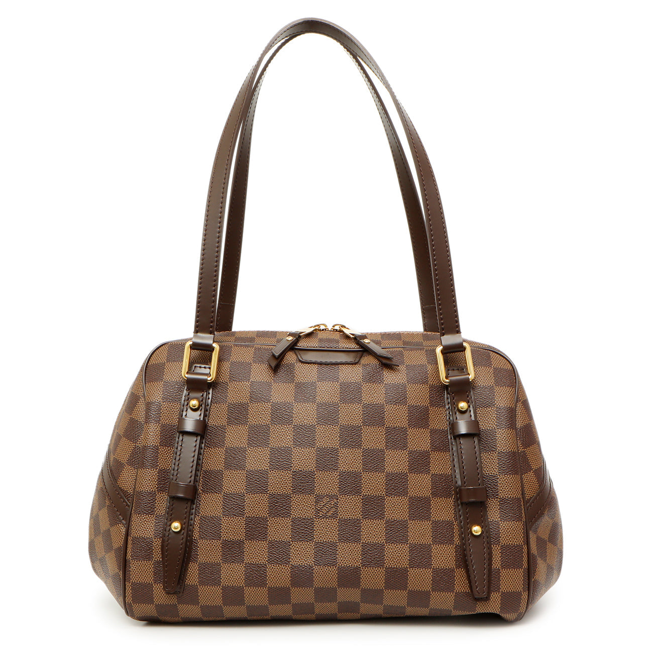 Exclusive Louis Vuitton Damier Ebene Rivington GM — Front View