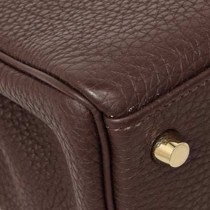 Exclusive Hermes Chocolate Togo Kelly Retourne 28 — Lifestyle View