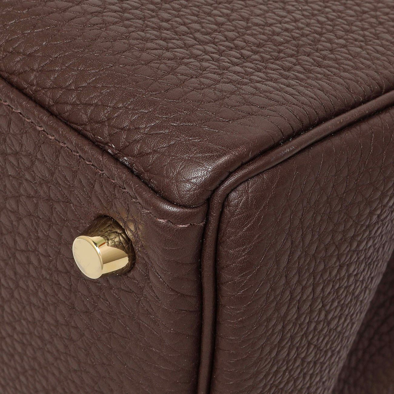 Exclusive Hermes Chocolate Togo Kelly Retourne 28 — Alternate View 7