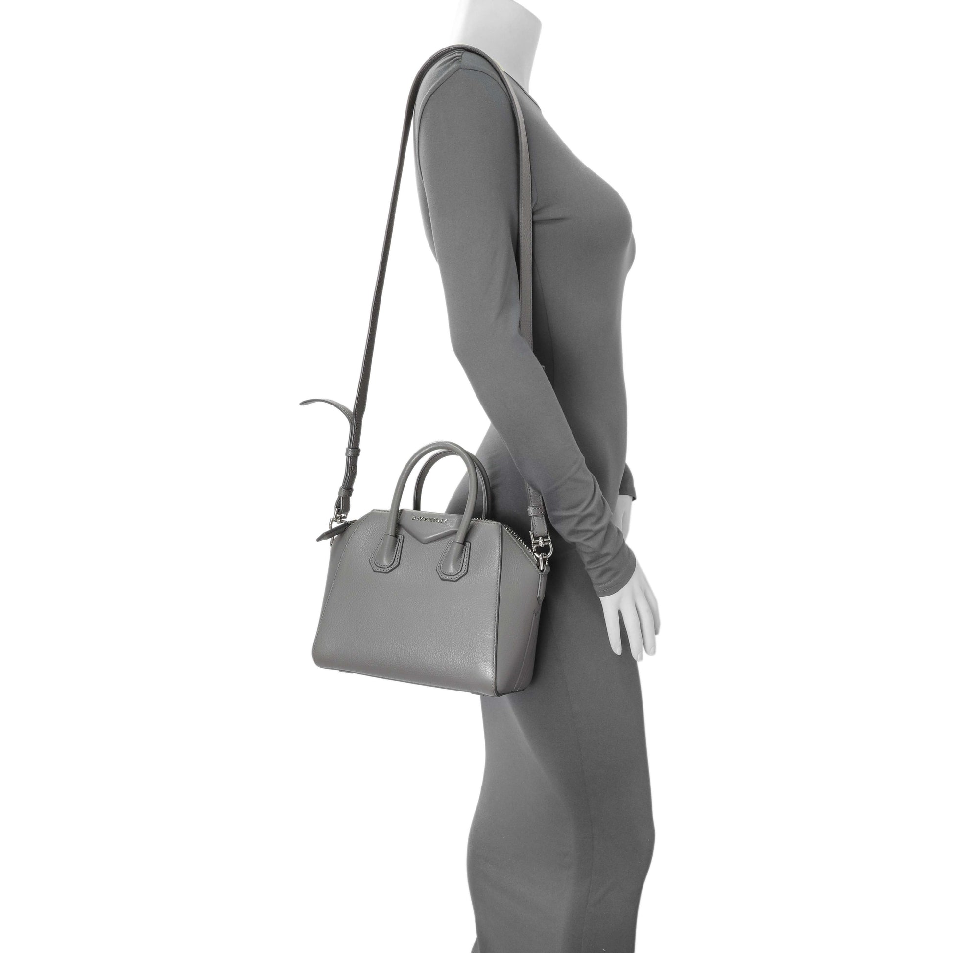Exclusive Givenchy Grey Sugar Goatskin Antigona Mini — Alternate View 11