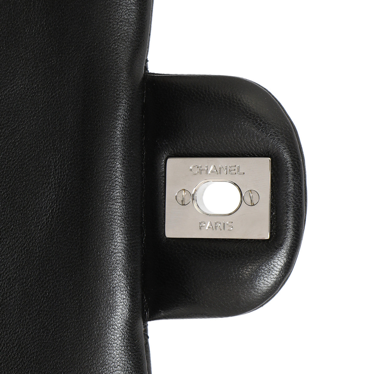 Exclusive Chanel  Black  Quilted  Lambskin  Medium Classic Double Flap — Alternate View 10