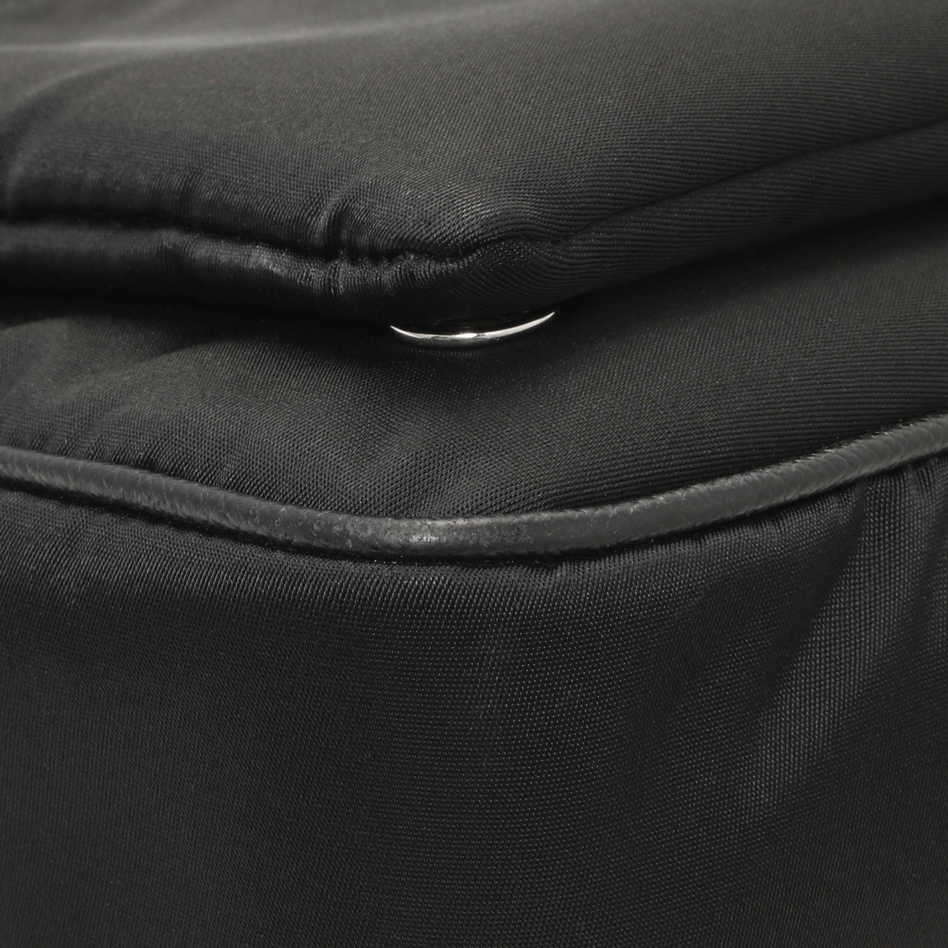 Exclusive Prada Black Re-Nylon Saffiano Double Pouch Shoulder Bag — Top View