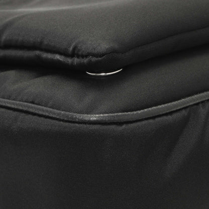 Exclusive Prada Black Re-Nylon Saffiano Double Pouch Shoulder Bag — Top View
