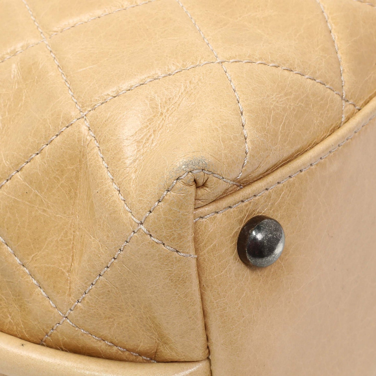 Exclusive Chanel Quilted Glazed Calfskin Stitch It Fold Over Shoulder Bag — Top View