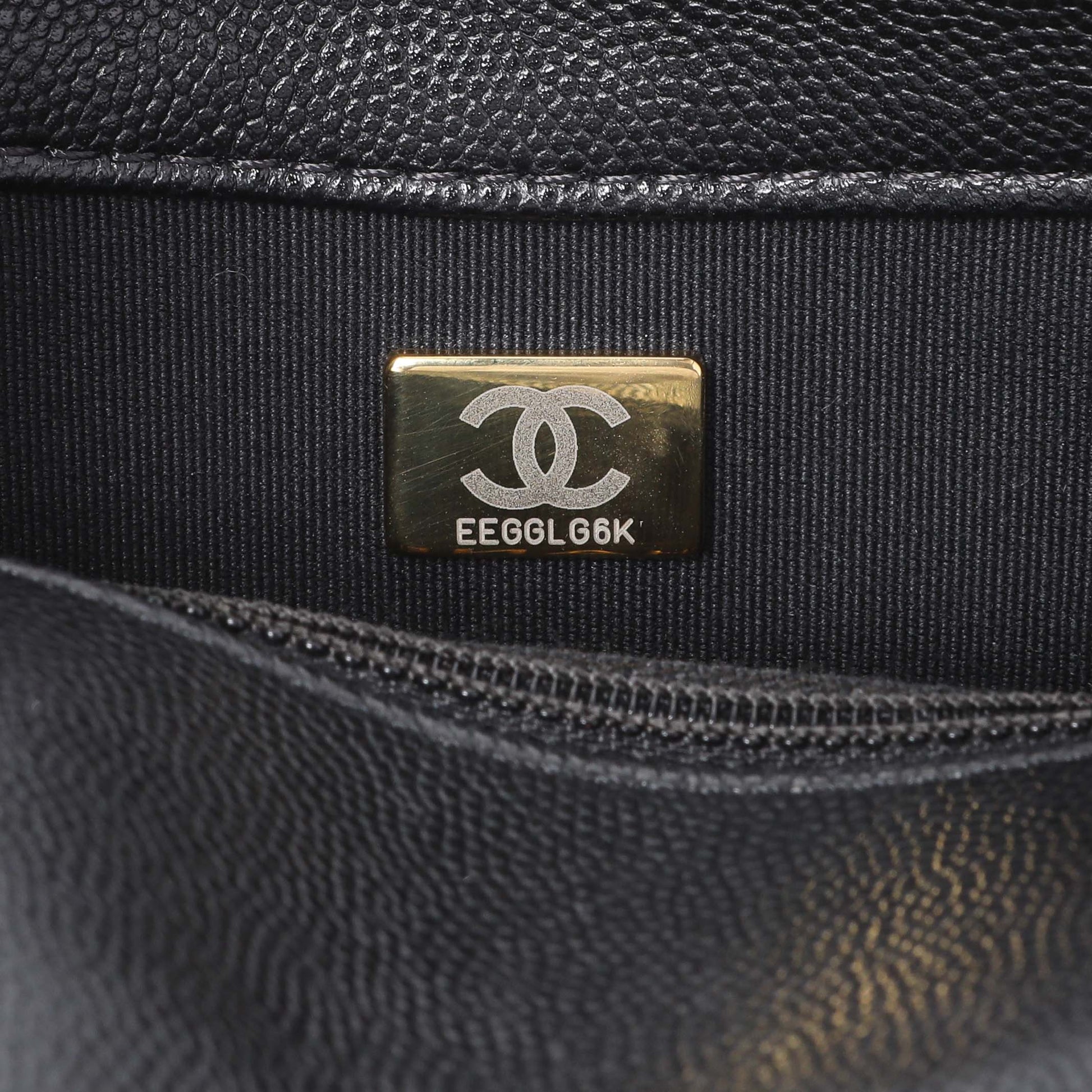 Exclusive Chanel Black Caviar Seasonal Mini Flap — Lifestyle View