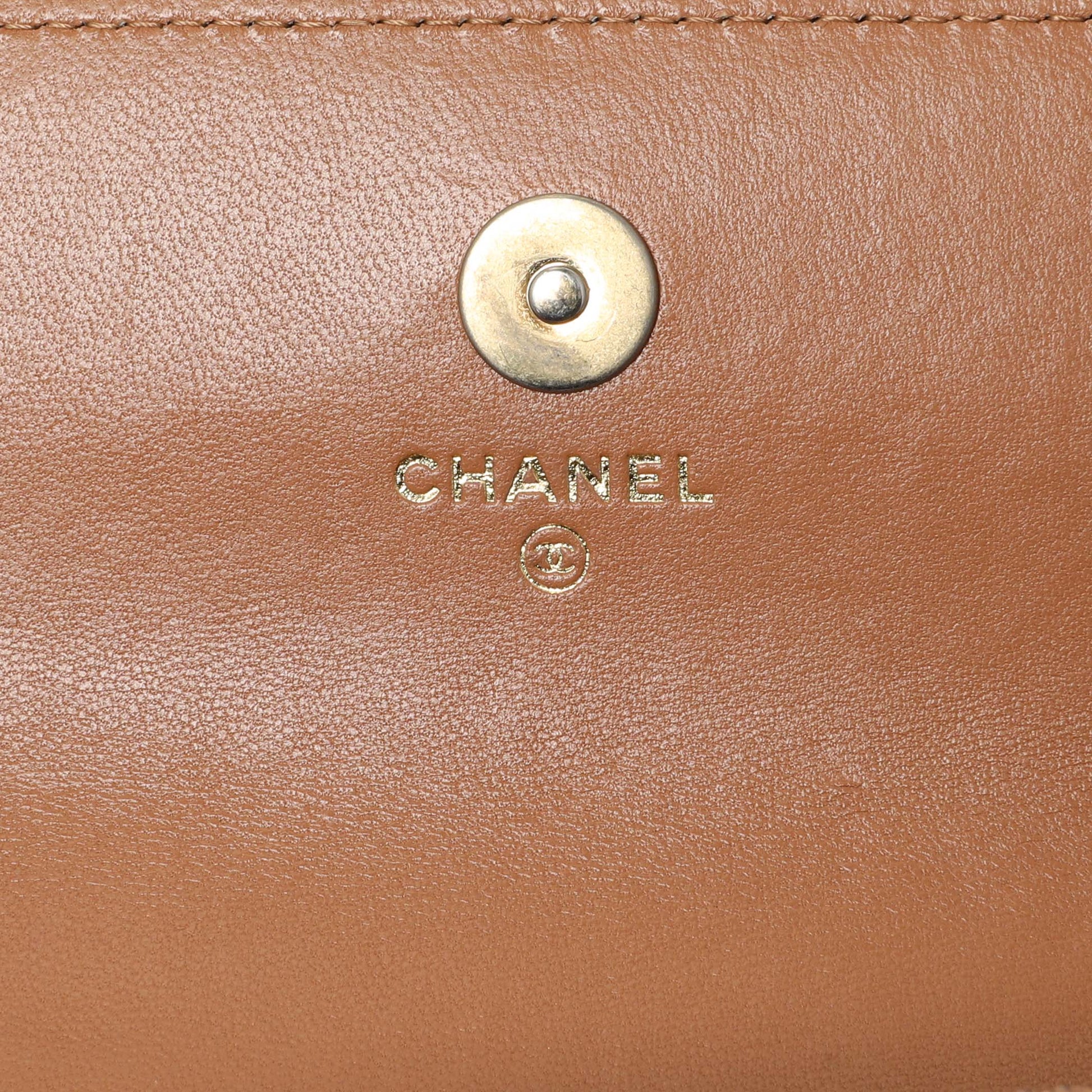 Exclusive Chanel Brown Lambskin Quilted Chanel 19 Glasses Case With Chain — Alternate View 10