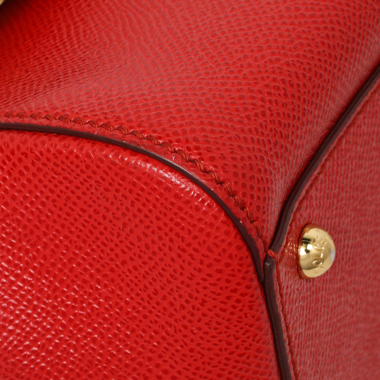 Exclusive Dolce & Gabanna Red Calfskin Medium Miss Sicily — Top View