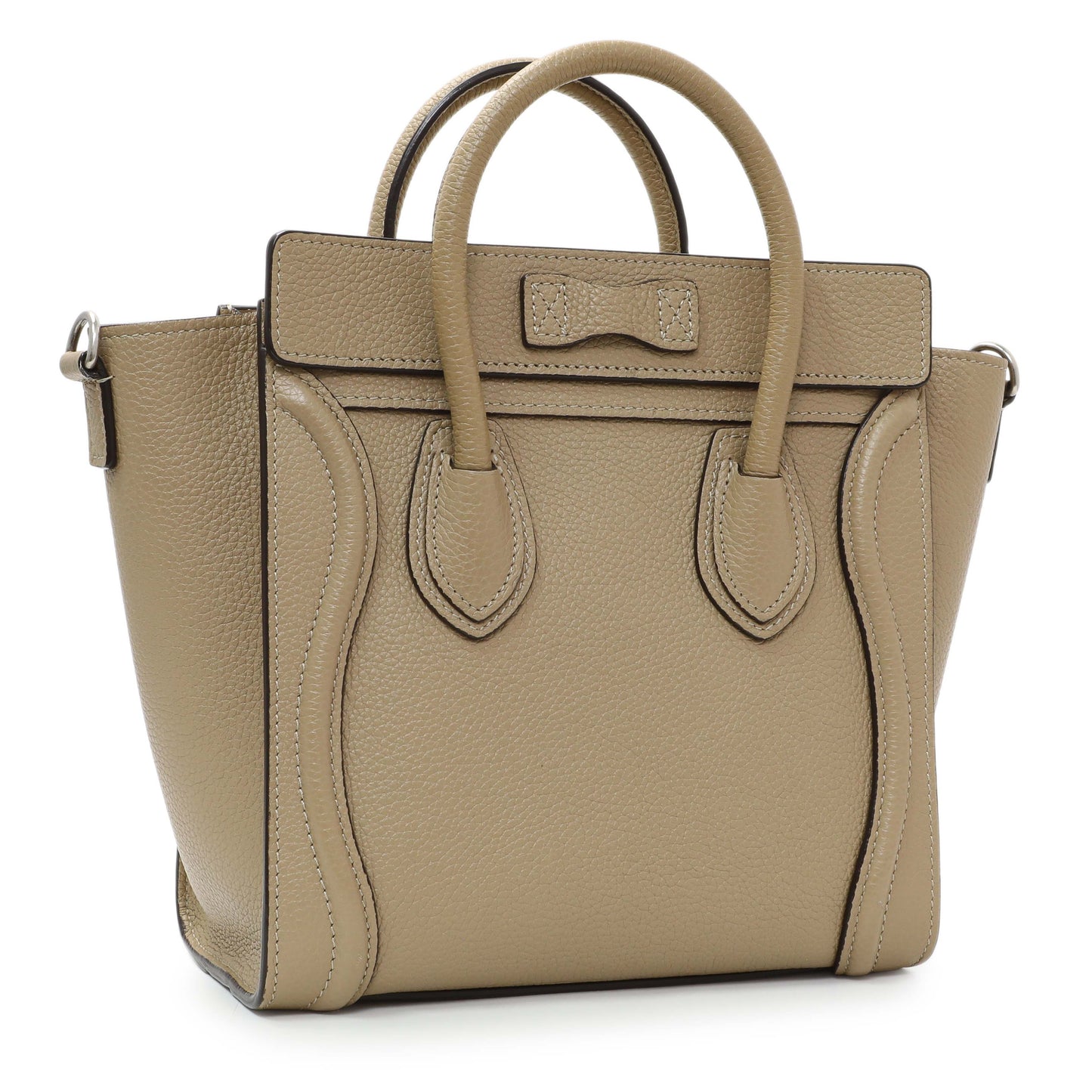 Exclusive Celine Dune Drummed Calfskin Nano Luggage — Side View