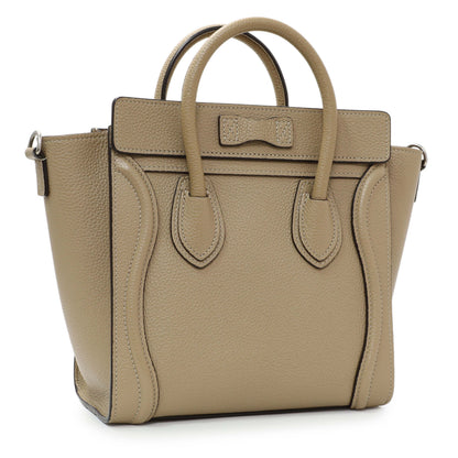 Exclusive Celine Dune Drummed Calfskin Nano Luggage — Side View