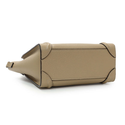Exclusive Celine Dune Drummed Calfskin Nano Luggage — Back View