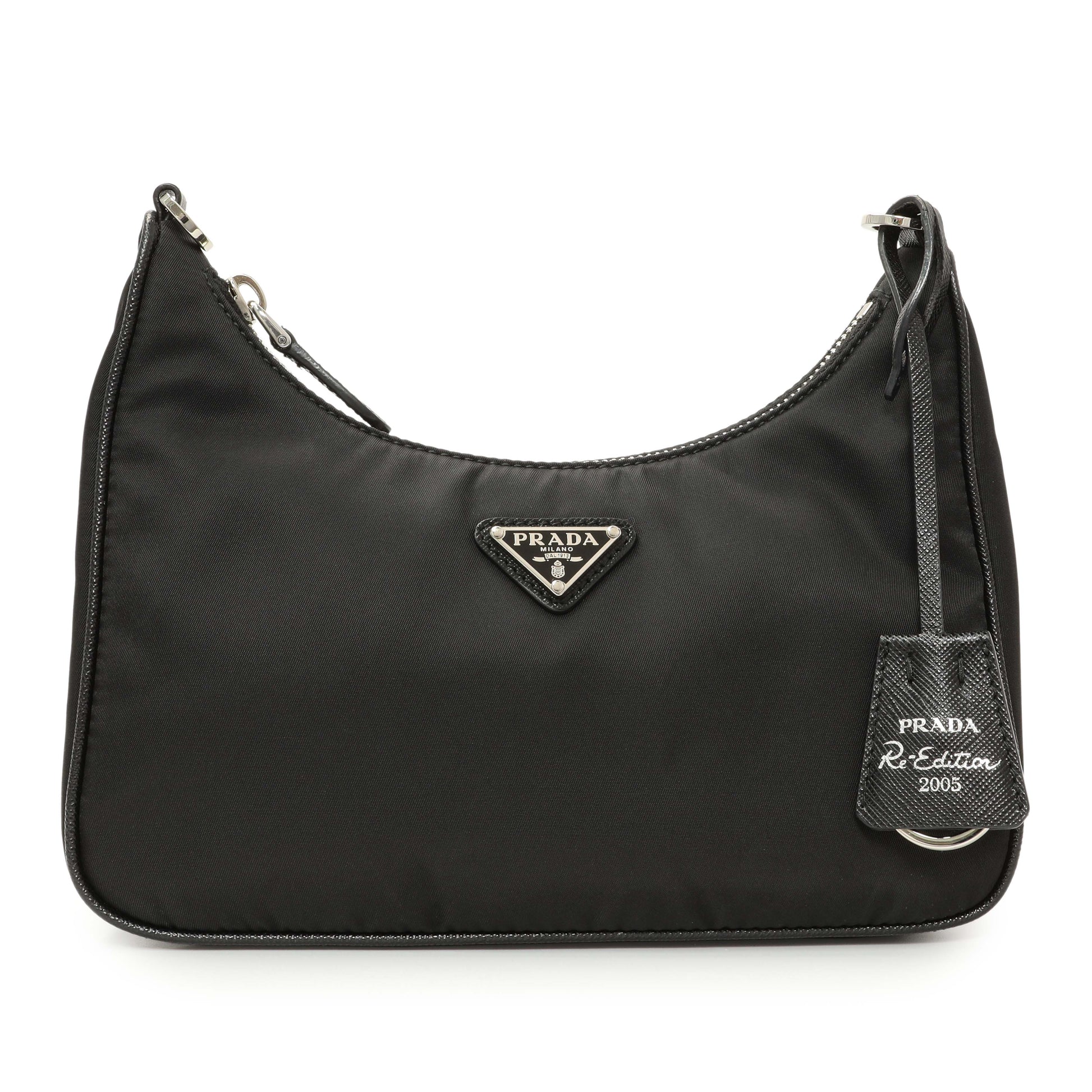 Exclusive Prada Black Re-Nylon Re-Edition 2005 Shoulder Bag — Side View