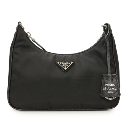 Exclusive Prada Black Re-Nylon Re-Edition 2005 Shoulder Bag — Side View