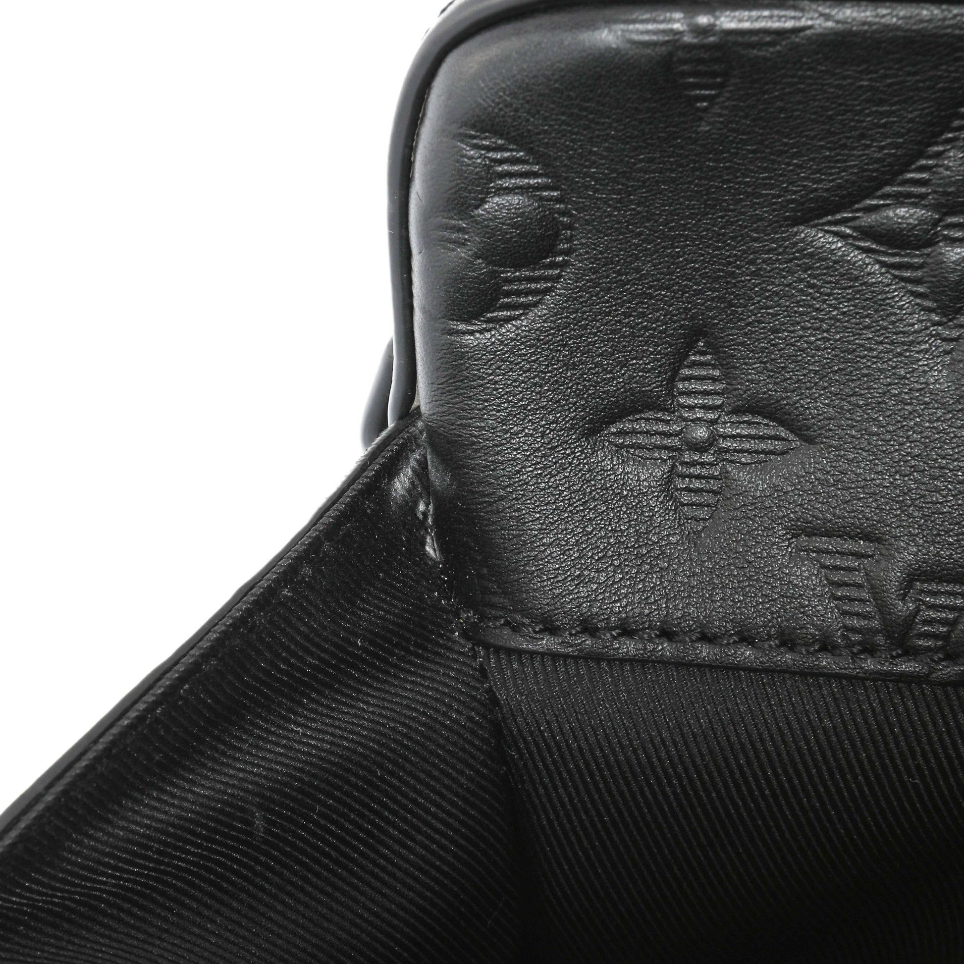 Exclusive Louis Vuitton Black Calfskin Monogram Shadow Duo Messenger — Lifestyle View