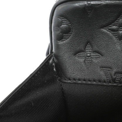 Exclusive Louis Vuitton Black Calfskin Monogram Shadow Duo Messenger — Lifestyle View