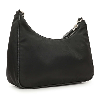 Exclusive Prada Black Re-Nylon Re-Edition 2005 Shoulder Bag — Back View