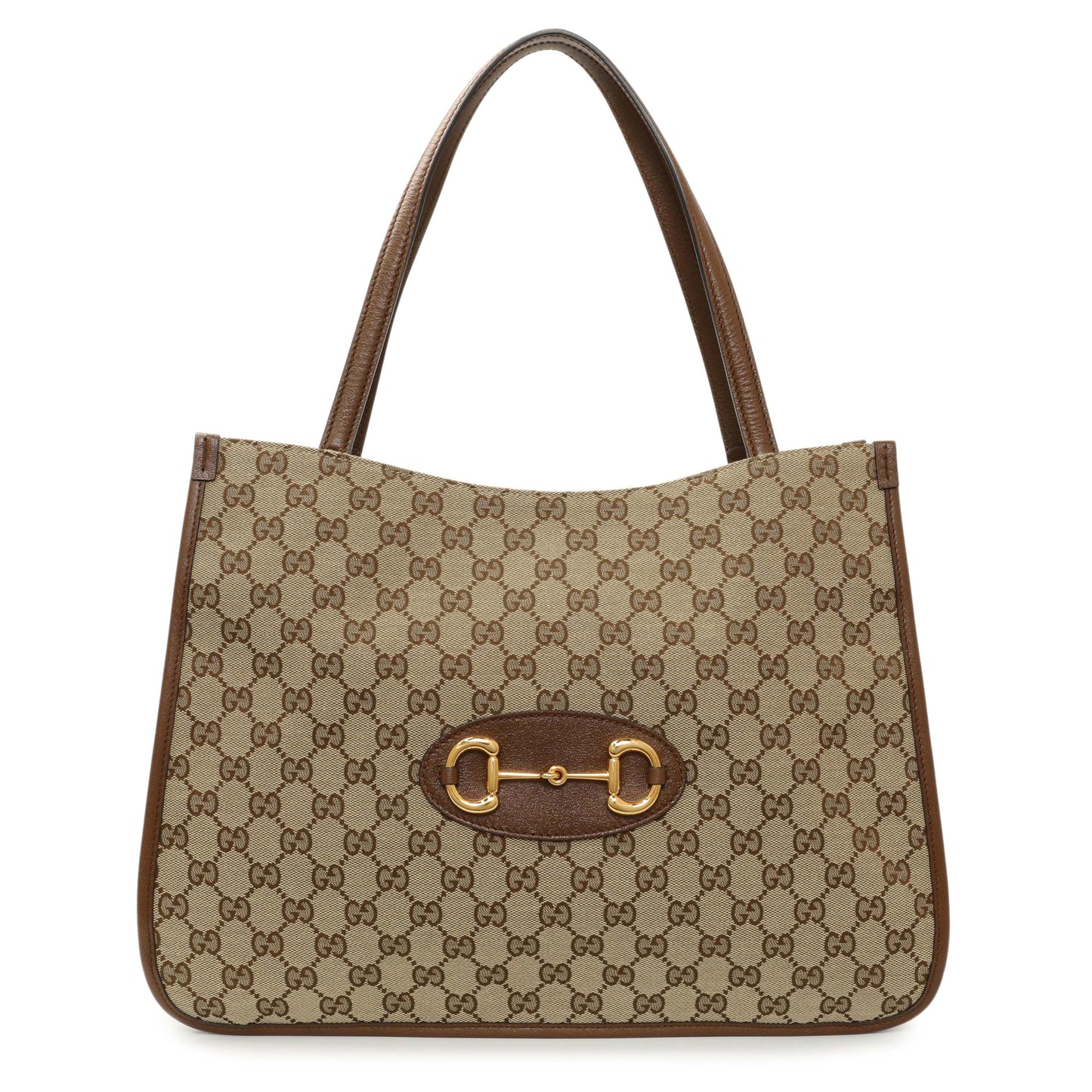 Exclusive Gucci Monogram Horsebit 1955 Tote Bag — Front View