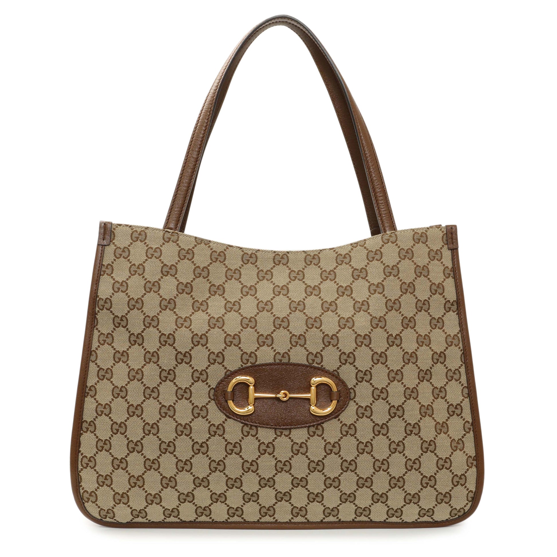 Exclusive Gucci Monogram Horsebit 1955 Tote Bag — Front View