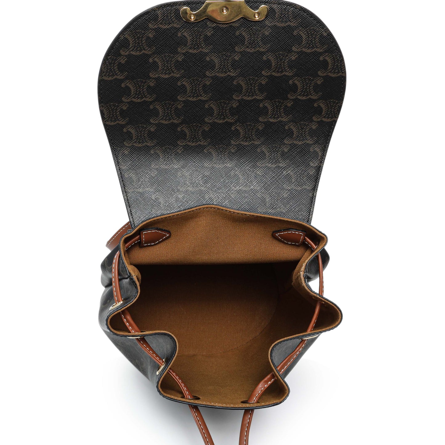 Exclusive Celine Triomphe Canvas Bonnie Backpack — Top View