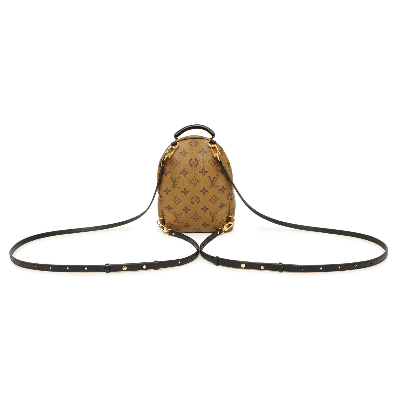 Exclusive Louis Vuitton Monogram Reverse Palm Springs Backpack Mini — Side View
