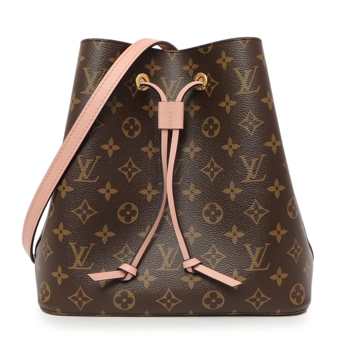 Exclusive Louis Vuitton Rose Poudre Monogram NeoNoe MM — Front View