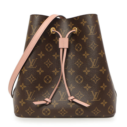 Exclusive Louis Vuitton Rose Poudre Monogram NeoNoe MM — Front View