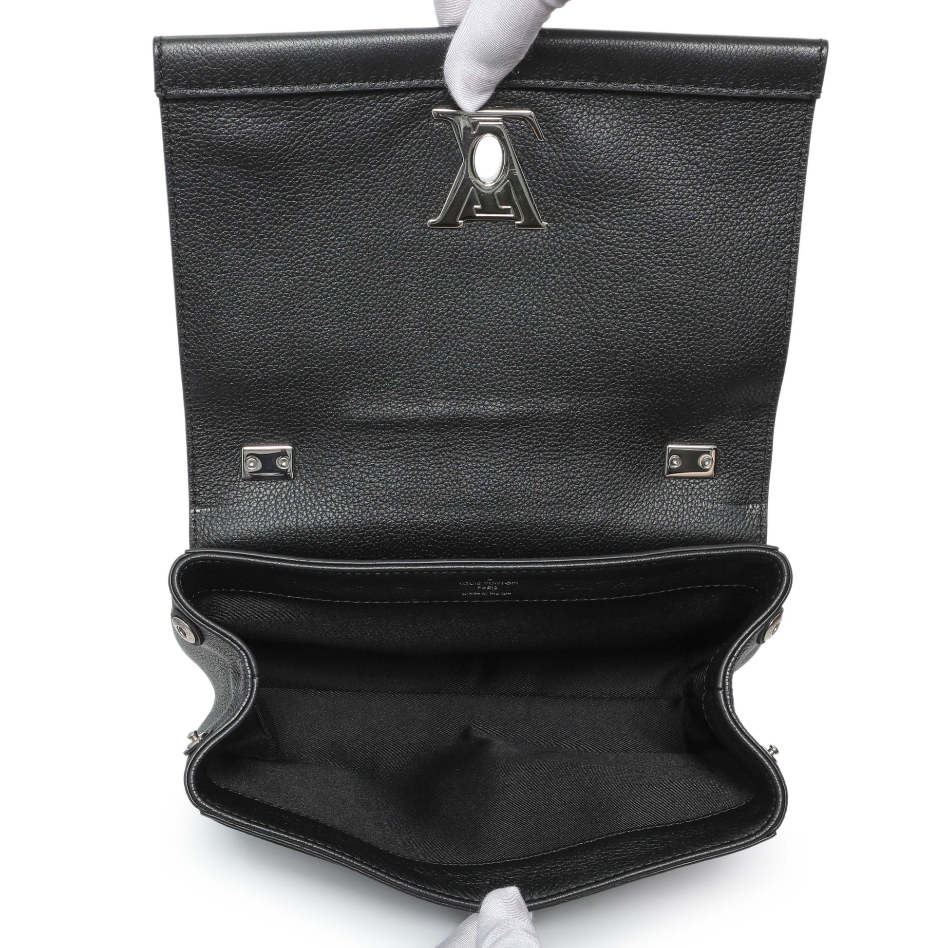 Exclusive Louis Vuitton Black Soft Calfskin Lockme II Chain Bag BB — Alternate View 8