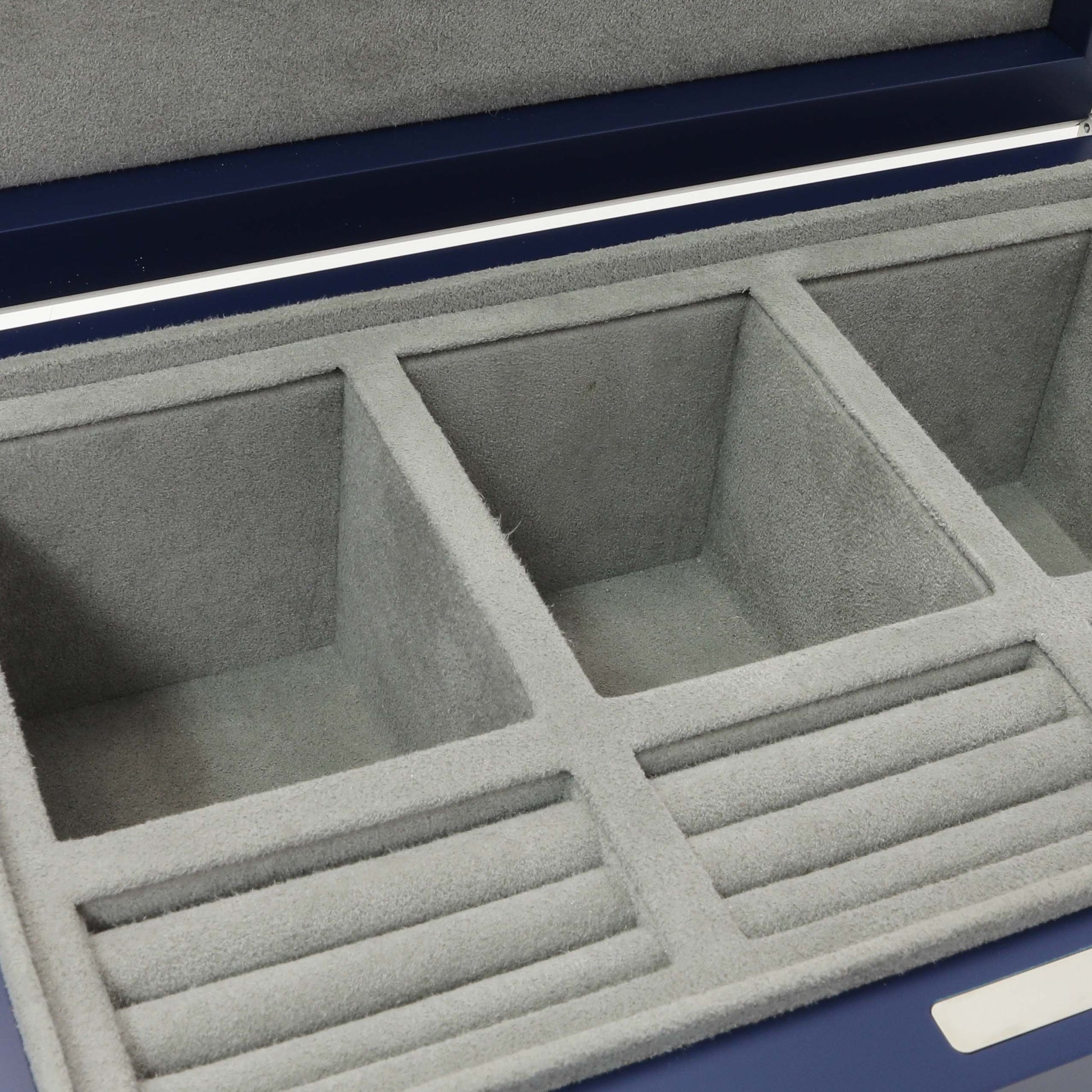 Exclusive Cartier Blue Lacquered Three Watch and Cufflink Box — Lifestyle View