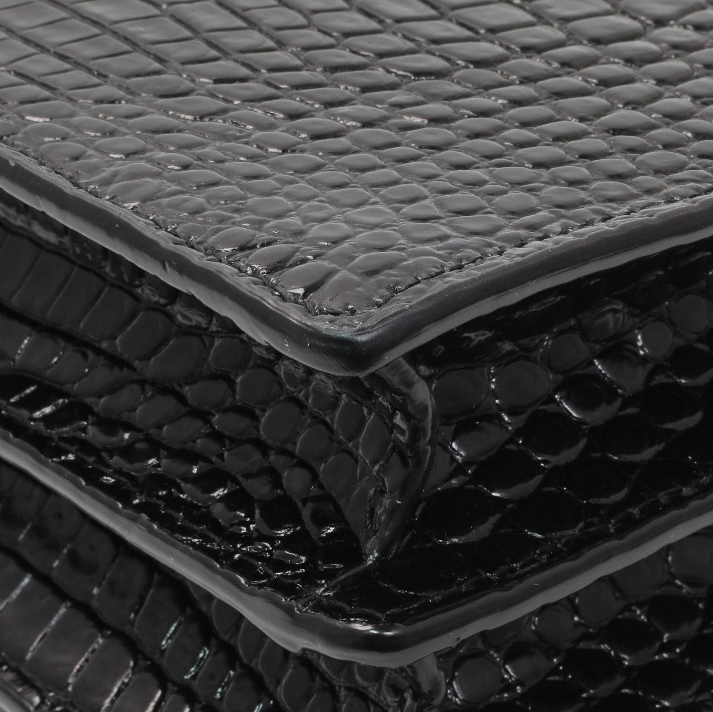 Exclusive Saint Laurent Black Crocodile Embossed Calfskin Medium Monogram Sunset — Alternate View 7