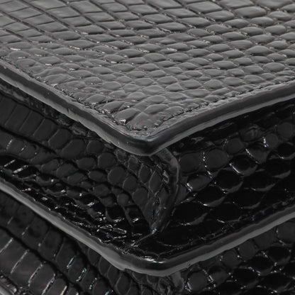 Exclusive Saint Laurent Black Crocodile Embossed Calfskin Medium Monogram Sunset — Alternate View 7